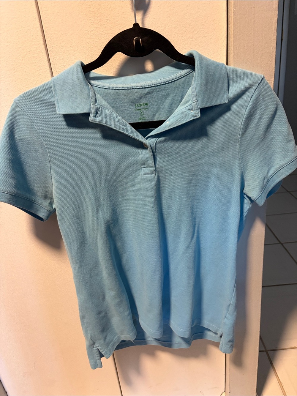 J. Crew Women's Sky Blue Polo Shirt
